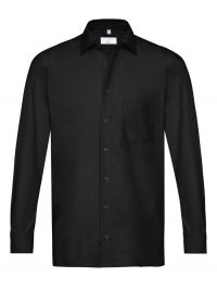 Herrenhemd langarm Schwarz